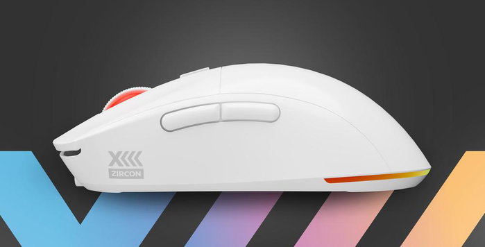 Genesis Souris Gaming Sans Fil Zircon Xiii - Optique 26000 DPI, Blanc, RGB