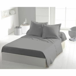 Home Linge Passion Drap plat Microfibre Gris clair 180 x 290 cm