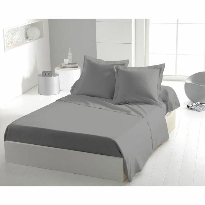 Home Linge Passion Drap plat Microfibre Gris clair 180 x 290 cm Home Linge Passion Drap plat Microfibre Gris clair 180 x 290 cm