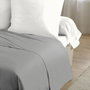 Home Linge Passion Drap plat Microfibre Gris clair 180 x 290 cm