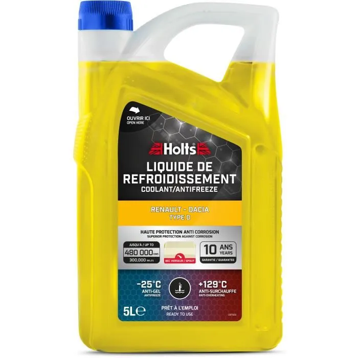 Holts HAFR0004B Liquide de Refroidissement Type D 5 Litres avec Bec pour Renault Dacia Holts HAFR0004B Liquide de Refroidissement Type D 5 Litres avec Bec pour Renault Dacia