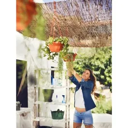 Plastiken - Étagère de rangement en résine - 5 plateaux - Charge max 30kg/plateau - Coloris beige et taupe - 184 x 88 x 44 cm