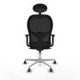 Piqueras y Crespo Chaise de Bureau 1D086G1 Noir Brun foncé