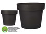 Ibergarden Pot en Plastique Anthracite avec Réservoir d'Eau 40 cm (Set de 6)
