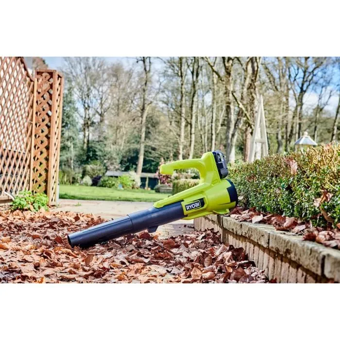 RYOBI Souffleur sans fil 18V Turbo Jet - Vitesse max 145 km/h, Débit air 7,1 m³/min - Avec batterie 4,0 Ah et chargeur 1,5 A