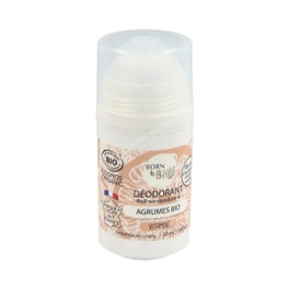 BORN TO BIO Déodorant Agrumes 50 ml Bio - Fraîcheur Naturelle pour Peaux Sensibles