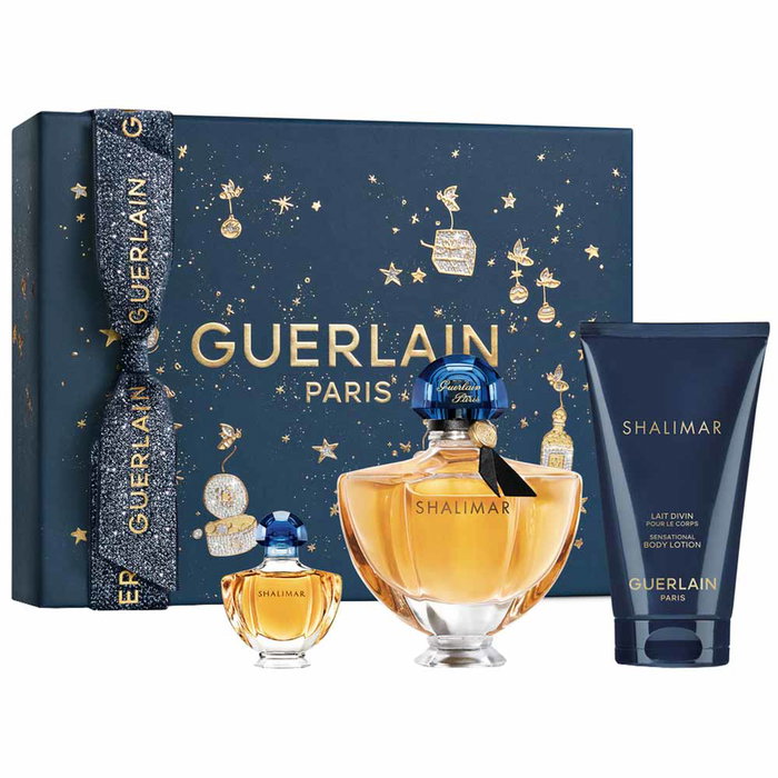 Guerlain Coffret Shalimar : Eau de Parfum 50 ml, Eau de Parfum 5 ml et Lait Corporel Hydratant 75 ml Guerlain Coffret Shalimar : Eau de Parfum 50 ml, Eau de Parfum 5 ml et Lait Corporel Hydratant 75 ml