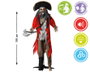 BigBuy Carnival Décoration d'Halloween Squelette Pirate 190 cm avec Hache, Lumière, Son et Mouvement