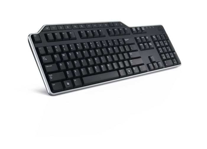 Dell KB-522 Clavier USB d'affaires multimédia avec disposition QWERTZ, ports USB 2.0 et repose-poignets - Noir