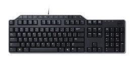 Dell KB-522 Clavier USB d'affaires multimédia avec disposition QWERTZ, ports USB 2.0 et repose-poignets - Noir