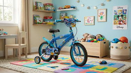 Toimsa Bicicleta Stitch 14" - Vélo enfant 14 pouces pour 4 à 6 ans (36 mois min.) - Bleu