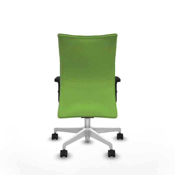 Piqueras Y Crespo Chaise de bureau Albacete, mécanisme Sincro, Pistacho, Base blanche