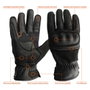 Juba Gants de motard en peau de chèvre noir, taille 8
