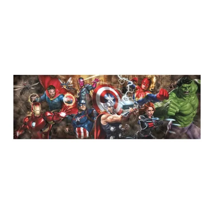 Clementoni Puzzle Panoramique 1000 Pièces - MARVEL - Avec Poster - Pour Adultes