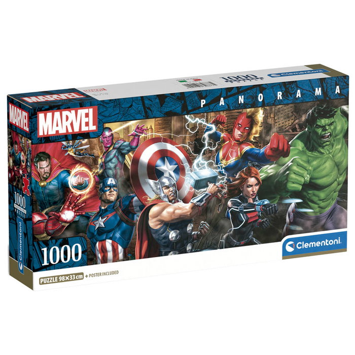 Clementoni Puzzle Panorama Marvel 1000 pièces