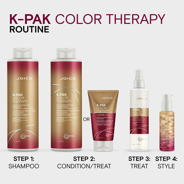 Joico K-Pak Color Therapy Color Protecting Conditioner 1000 mL - Après-shampooing protecteur de couleur avec huile de mongongo et argan pour hydratation et réduction des cassures Joico K-Pak Color Therapy Color Protecting Conditioner 1000 mL - Après-shampooing protecteur de couleur avec huile de mongongo et argan pour hydratation et réduction des cassures