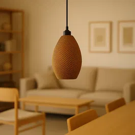 Lampe Suspendue Paval Beige/Florón Negro/Cable Negro Moderne Durable
