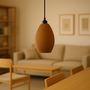 Paval Suspension design avec rosace beige, noire et câble noir – Éclairage moderne pour salon, chambre ou salle à manger