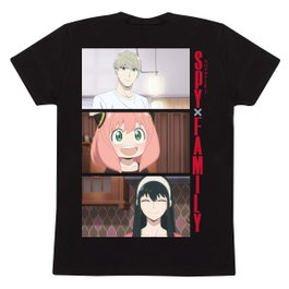 Spy X Family T-shirt à manches courtes Trio Shots Noir Unisexe L