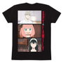 Spy X Family T-shirt à manches courtes Trio Shots Noir Unisexe L