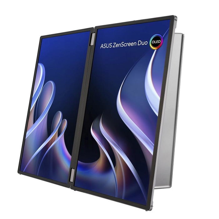 Asus ZenScreen Duo OLED MQ149CD - Écran portable 14" Full HD 1920x1200 - Mini HDMI, 2xUSB-C - Gris (90LM0AKVB01N70)