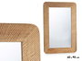 Giftdecor Miroir 60 x 90 cm Lignes Naturelles en Bois Marron