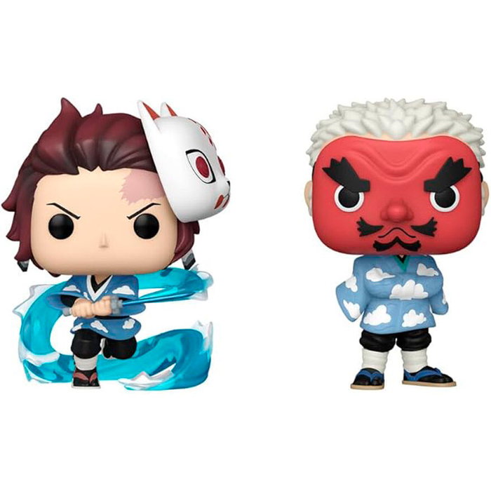 FUNKO Blister 2 figurines POP Demon Slayer Kimetsu no Yaiba Tanjiro Kamado & Sakonji Urokodaki FUNKO Blister 2 figurines POP Demon Slayer Kimetsu no Yaiba Tanjiro Kamado & Sakonji Urokodaki