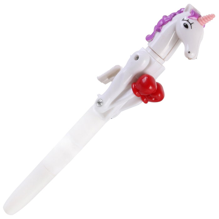 Mister Gadget Stylo Licorne Lumineux Bleu, Blanc ou Rose