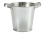 Ibergarden Seau avec anses larges en zinc 20x14x16 cm 1,5 L argent (Set de 24)