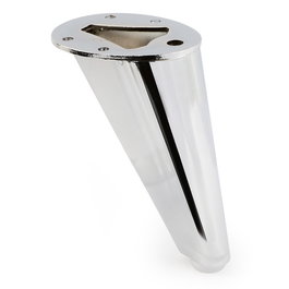 Q&Q Pied de meuble métallique Cone H130 - Hauteur 130 mm - Finition chrome