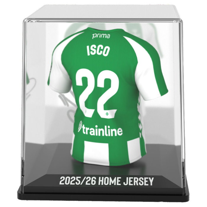 FANCOLLEX Figure Mini Camiseta Isco Real Betis - Figurine de collection en vinyle, acrylique et plastique biodégradable - Hauteur 9,5 cm FANCOLLEX Figure Mini Camiseta Isco Real Betis - Figurine de collection en vinyle, acrylique et plastique biodégradable - Hauteur 9,5 cm