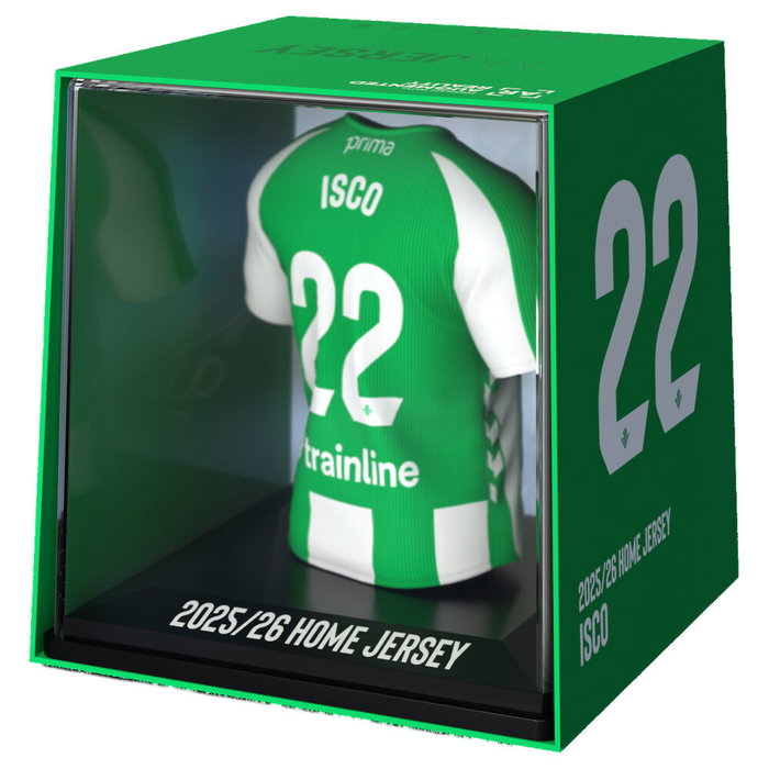 FANCOLLEX Figure Mini Camiseta Isco Real Betis - Figurine de collection en vinyle, acrylique et plastique biodégradable - Hauteur 9,5 cm FANCOLLEX Figure Mini Camiseta Isco Real Betis - Figurine de collection en vinyle, acrylique et plastique biodégradable - Hauteur 9,5 cm