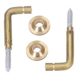 Edm Lot de 2 attaches-rideaux tournées en laiton doré 30 mm