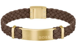 Boss 1580607S Bracelet en Cuir Marron