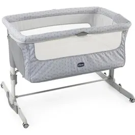 Chicco Next2Me Dream Silver - Berceau cododo de 0 mois, hauteur réglable, inclinable, avec roues, freins et matelas