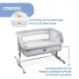 Chicco Next2Me Dream Silver - Berceau cododo de 0 mois, hauteur réglable, inclinable, avec roues, freins et matelas