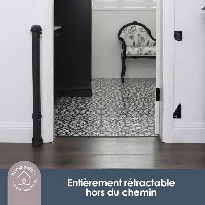 Dreambaby Barrière de Sécurité Rétractable Extra Haute H90 cm, Largeur Réglable 60-140 cm, avec 2 Indicateurs EZY-Check, Noir Dreambaby Barrière de Sécurité Rétractable Extra Haute H90 cm, Largeur Réglable 60-140 cm, avec 2 Indicateurs EZY-Check, Noir
