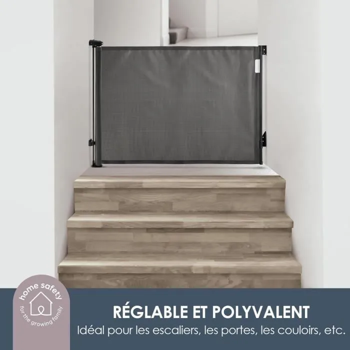 Dreambaby Barrière de Sécurité Rétractable Extra Haute H90 cm, Largeur Réglable 60-140 cm, avec 2 Indicateurs EZY-Check, Noir Dreambaby Barrière de Sécurité Rétractable Extra Haute H90 cm, Largeur Réglable 60-140 cm, avec 2 Indicateurs EZY-Check, Noir