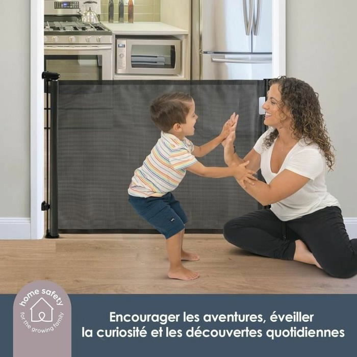 Dreambaby Barrière de sécurité rétractable extra haute, 60 à 140 cm, Noir Dreambaby Barrière de sécurité rétractable extra haute, 60 à 140 cm, Noir