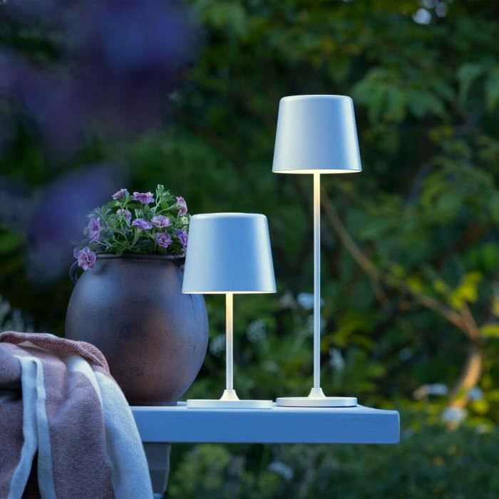 Brilliant KAAMI Lampe à poser LED 2W blanc mat rechargeable USB Brilliant KAAMI Lampe à poser LED 2W blanc mat rechargeable USB