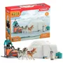 Schleich 42558 Wild Life - Coffret figurines Expédition en Antarctique avec traîneau, igloo, animaux et accessoires, jouet pour enfant dès 3 ans