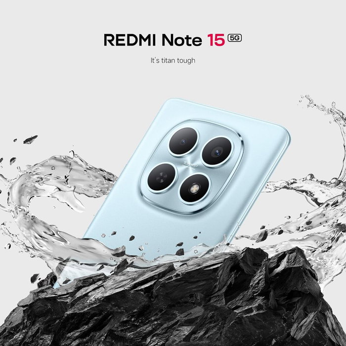 Xiaomi REDMI Note 15 5G Bleu Glaciar, 8 Go RAM, 256 Go