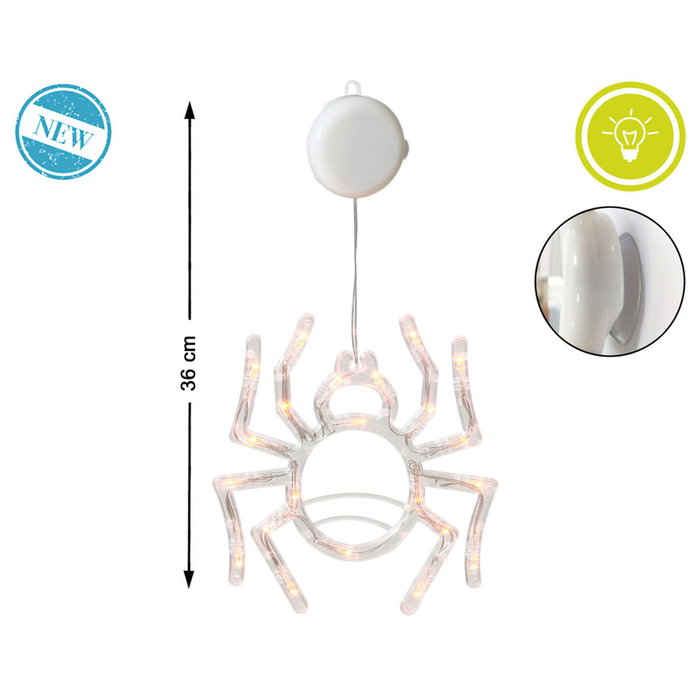 BigBuy Carnival Lampe Décorative Araignée LED Halloween 36 cm BigBuy Carnival Lampe Décorative Araignée LED Halloween 36 cm