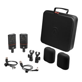 Austrian Audio OC818 Black Dual Set Go - Kit de 2 microphones avec étui, pinces et câbles mini XLR