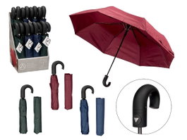Arte Regal Parapluie Pliable Courbe Automatique Couleurs Neutres 35 x 6 x 12 cm Tissu Pongee Acier Fibre de Verre (Set de 16)