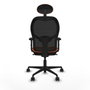 Piqueras y Crespo Chaise de Bureau avec Appui-tête Jorquera 2D036N1 Orange