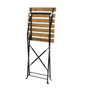 Outdoor Living By Decoris Leeds Ensemble de table et 2 chaises pliantes, acier noir et bois synthétique marron, dimensions incluses