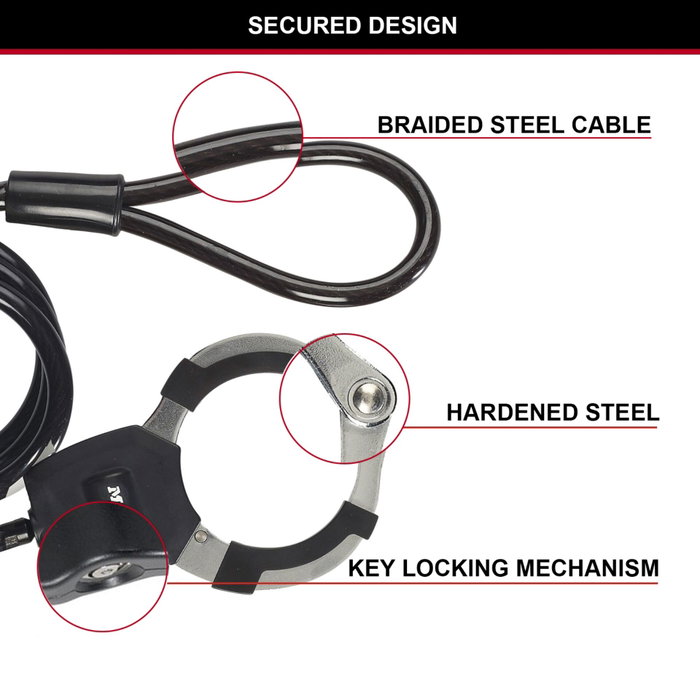Master Lock Antivol Menottes Street Cuff - Noir Master Lock Antivol Menottes Street Cuff - Noir