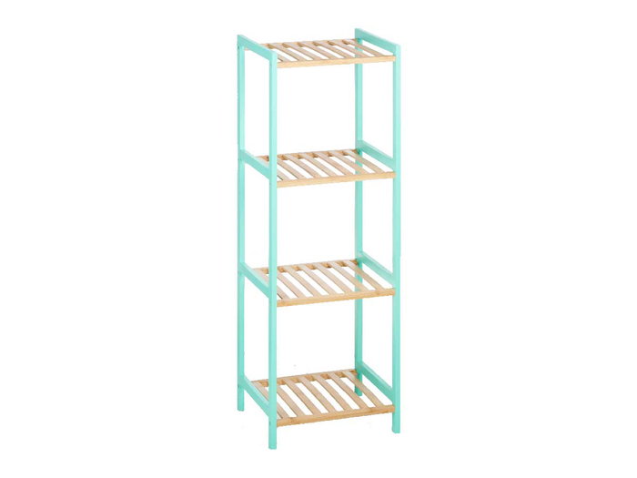 Berilo Étagère Carrée 4 Étagères Bambou Pin Menta 35 x 100 x 30 cm