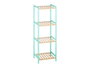 Berilo Étagère Carrée 4 Étagères Bambou Pin Menta 35 x 100 x 30 cm